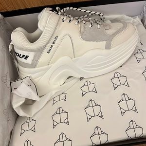 Naked Wolfe Track Chunky White Grey Sneakers EU38